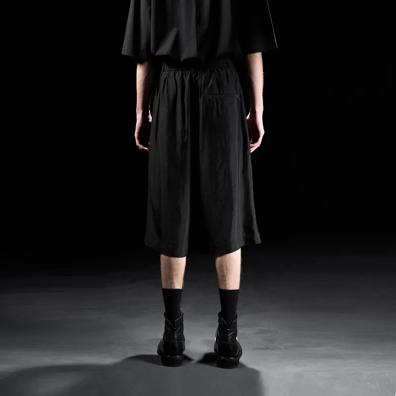 HUANXIANGZHE Casual Shorts Unisex Black-3