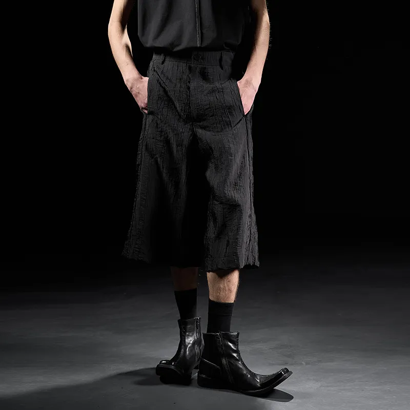 HUANXIANGZHE Casual Shorts Unisex Black-2