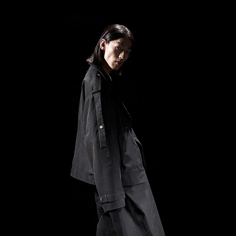 HUANXIANGZHE Jacket Unisex Black-3