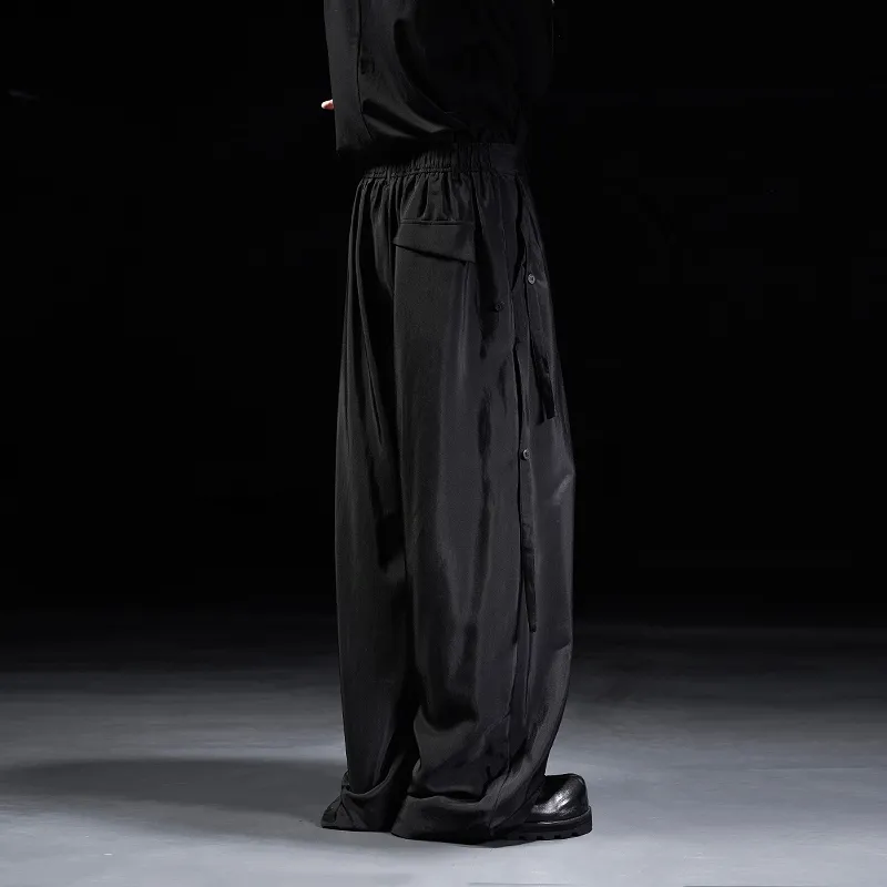 HUANXIANGZHE Casual Pants Unisex Black-4