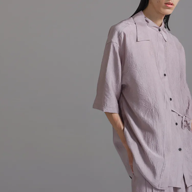 HUANXIANGZHE Shirt Unisex Dusty Pink-6