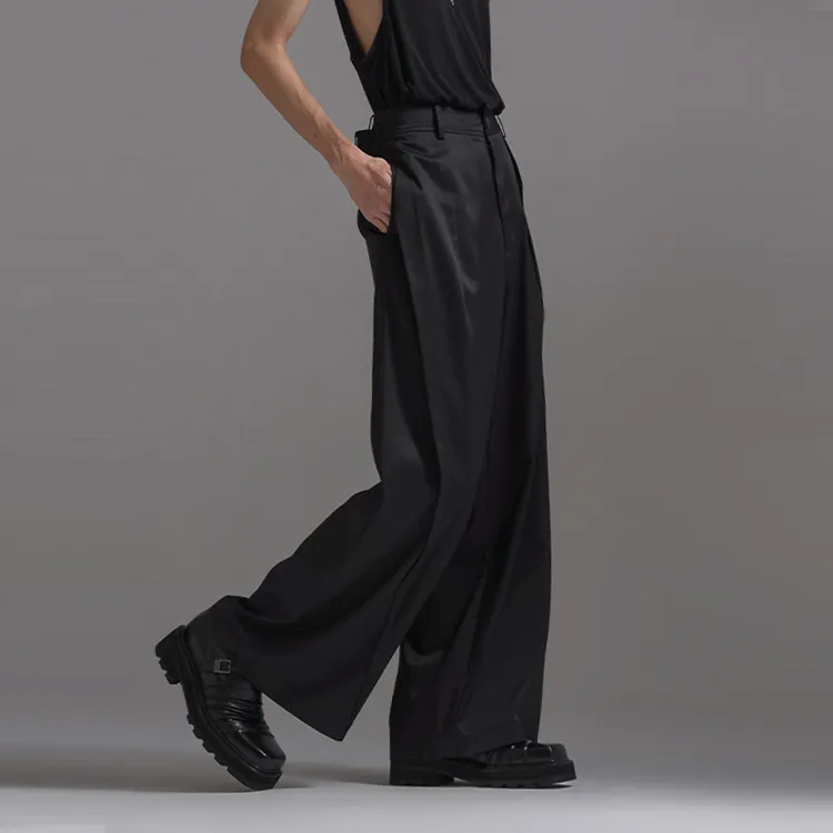 HUANXIANGZHE Casual Pants Unisex Black-4