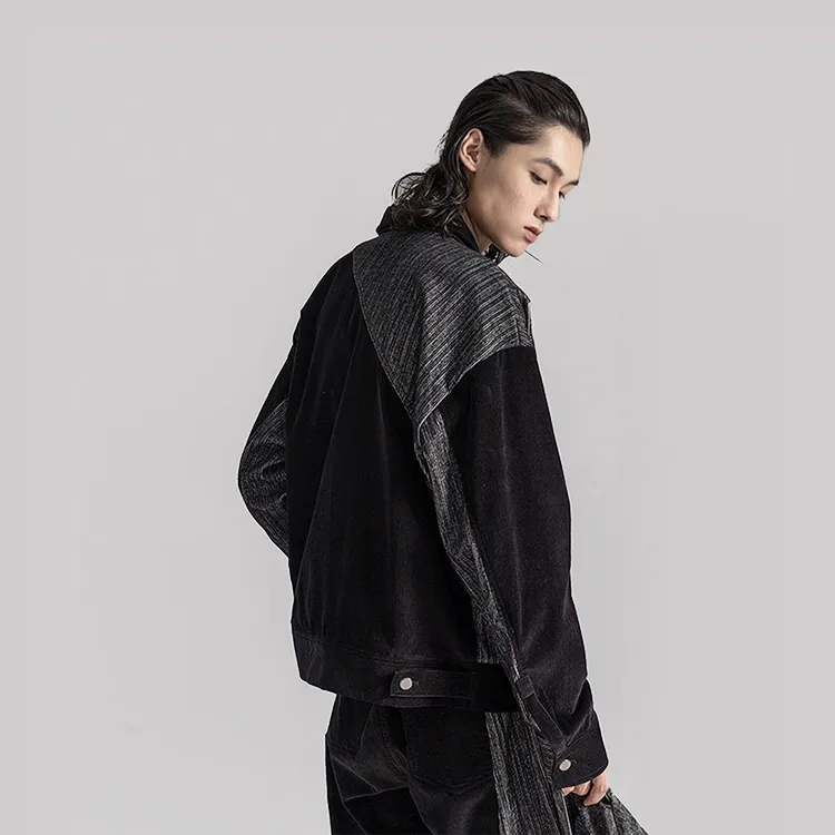 HUANXIANGZHE Jacket Unisex Black-4