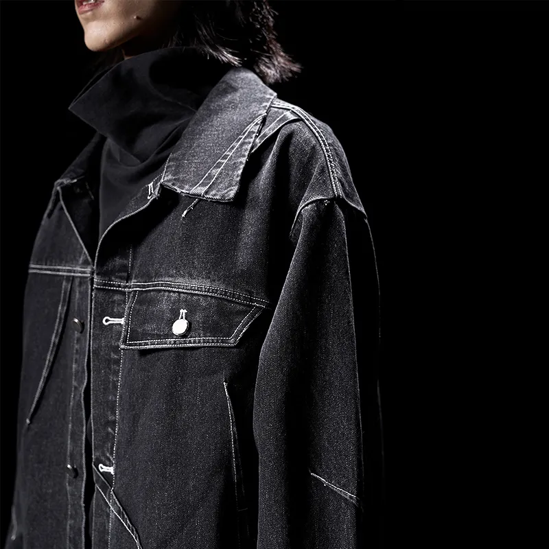 HUANXIANGZHE Jacket Unisex Black-6