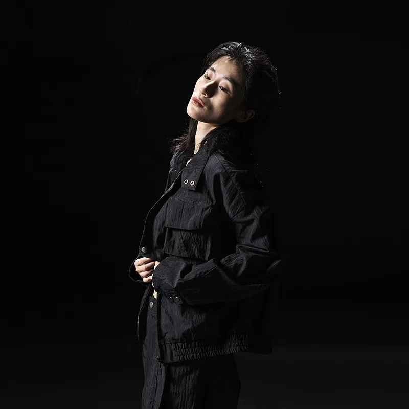 HUANXIANGZHE Jackets Coats Unisex Black-5
