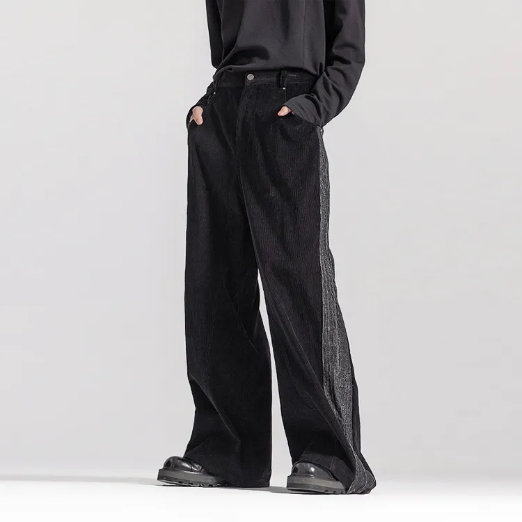 HUANXIANGZHE Casual Pants Unisex Black-2