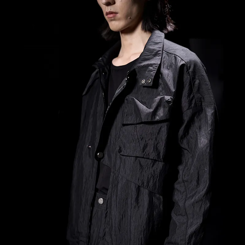 HUANXIANGZHE Jackets Coats Unisex Black-6