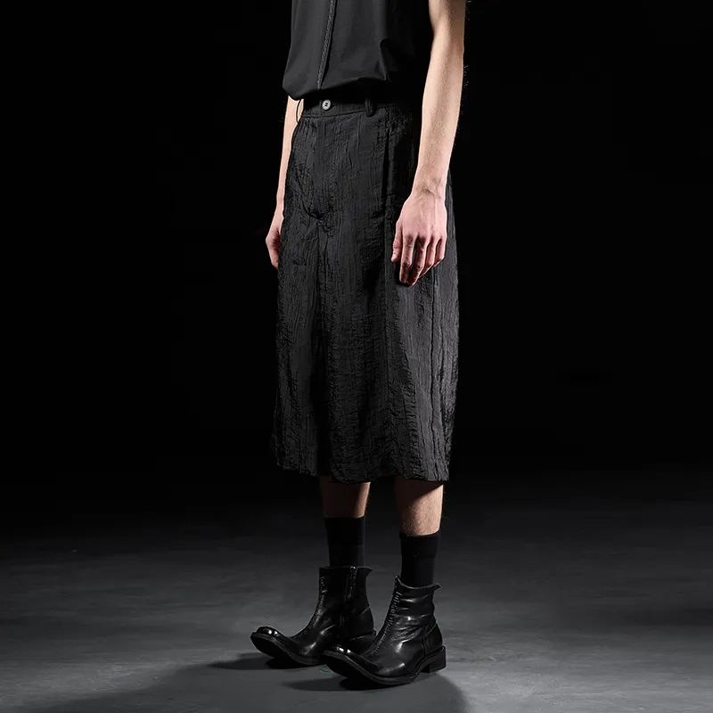 HUANXIANGZHE Casual Shorts Unisex Black-5