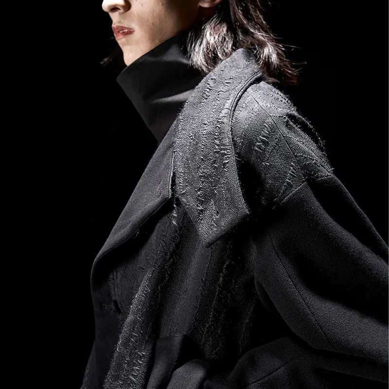 HUANXIANGZHE Jackets Coats Unisex Black-6