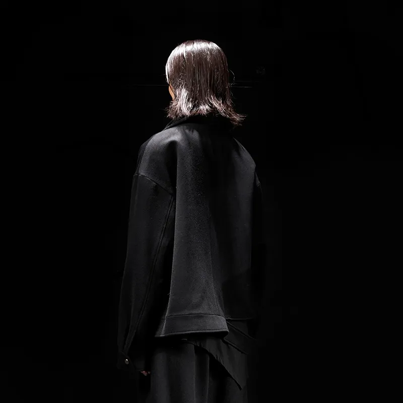 HUANXIANGZHE Jackets Coats Unisex Black-6