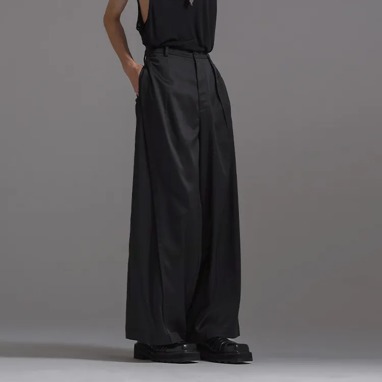 HUANXIANGZHE Casual Pants Unisex Black-2