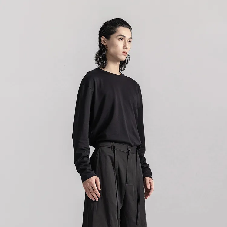 HUANXIANGZHE T Shirts Unisex Black-3