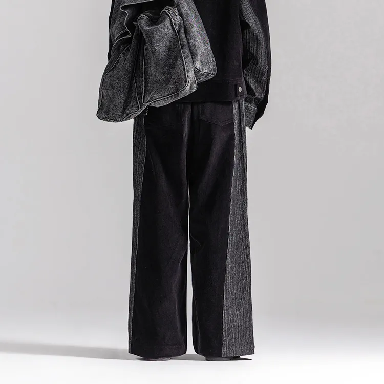 HUANXIANGZHE Casual Pants Unisex Black-5