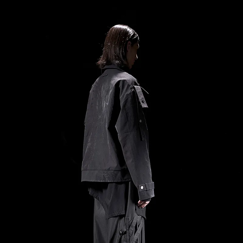 HUANXIANGZHE Jacket Unisex Black-4