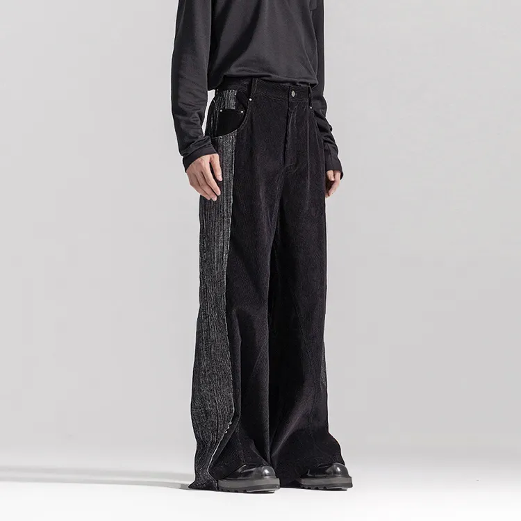HUANXIANGZHE Casual Pants Unisex Black-3
