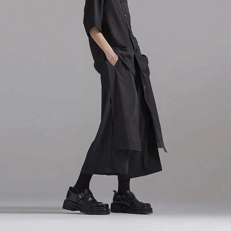 HUANXIANGZHE Casual Pants Unisex Black-5