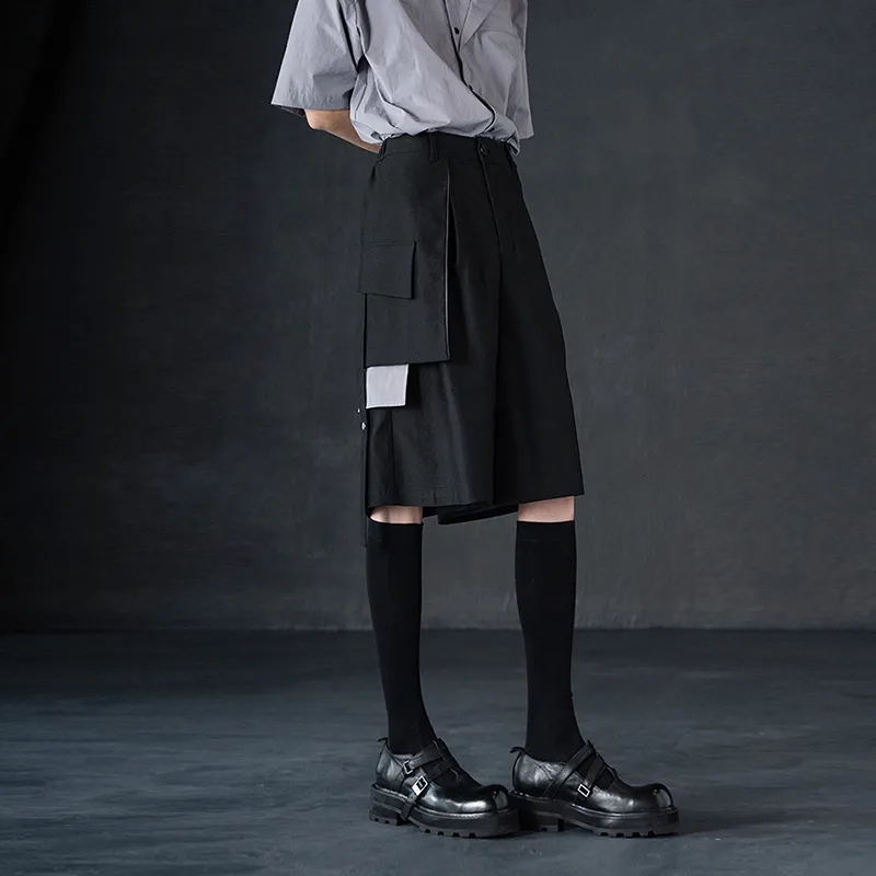 HUANXIANGZHE Casual Shorts Unisex Black-2