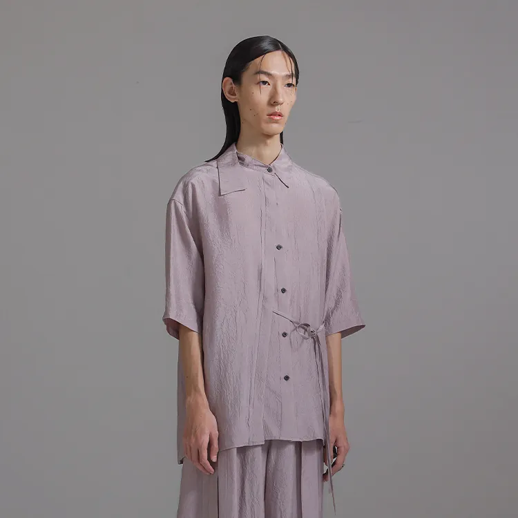 HUANXIANGZHE Shirt Unisex Dusty Pink-4
