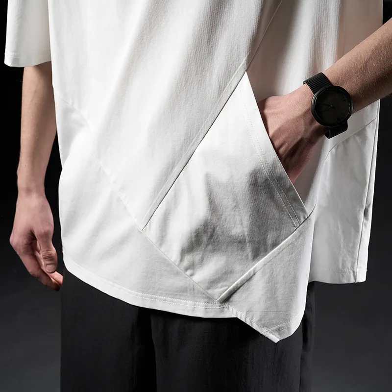 HUANXIANGZHE T Shirt Unisex White-6