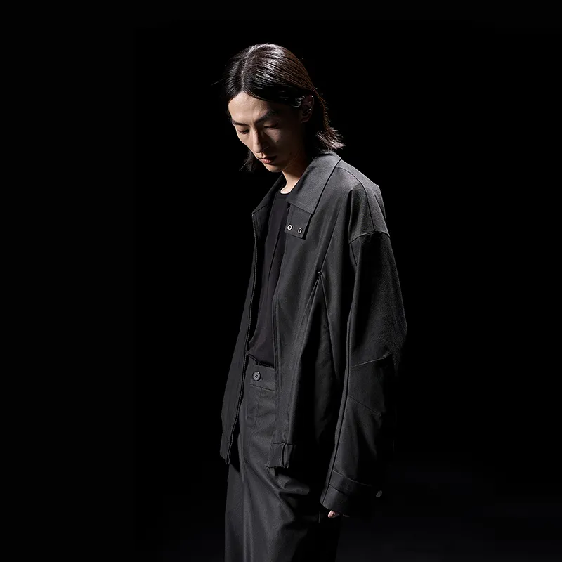 HUANXIANGZHE Jackets Coats Unisex Black-3