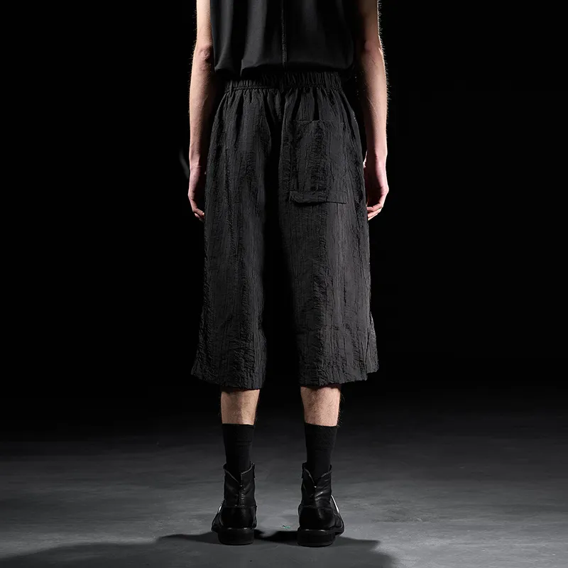 HUANXIANGZHE Casual Shorts Unisex Black-3
