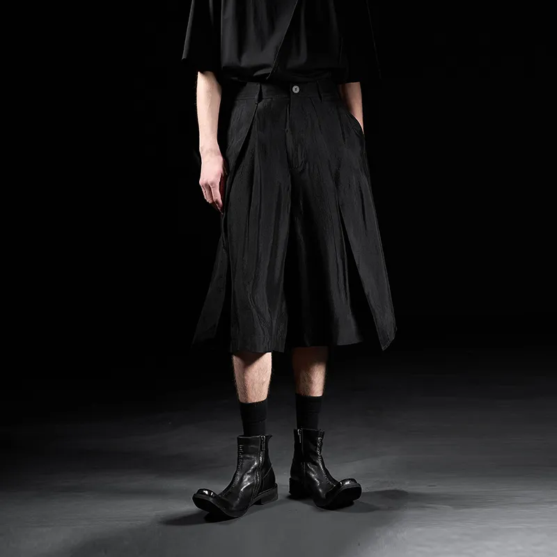 HUANXIANGZHE Casual Shorts Unisex Black-2