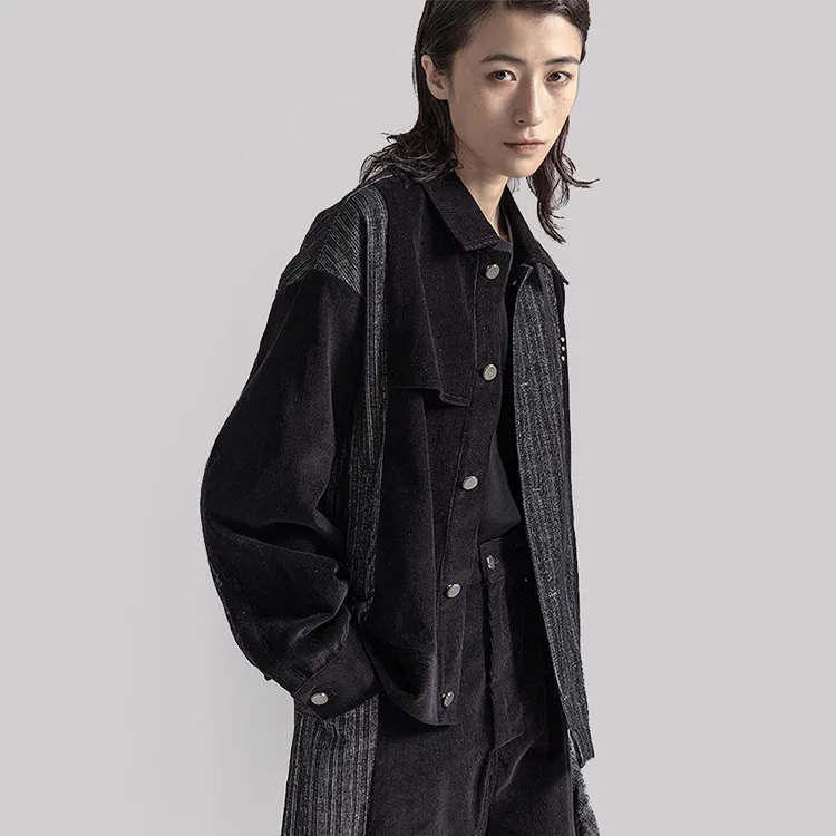 HUANXIANGZHE Jacket Unisex Black-5