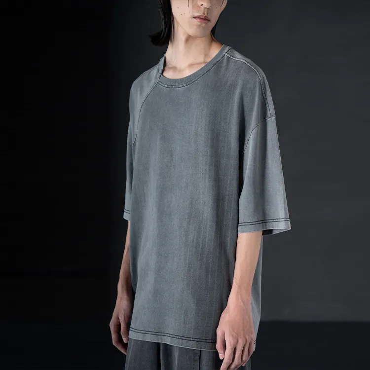 HUANXIANGZHE T Shirt Unisex Gray-2