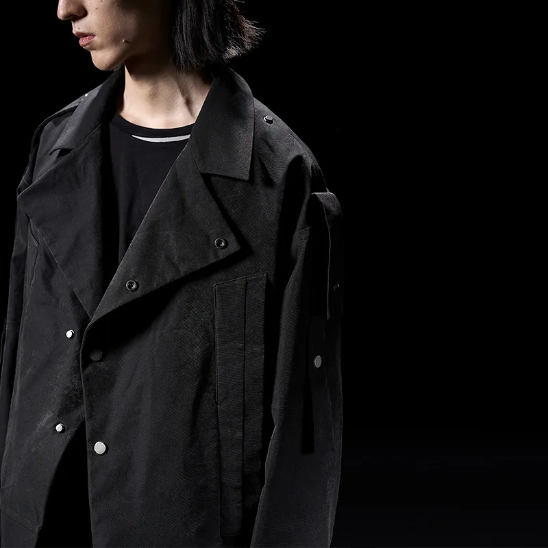 HUANXIANGZHE Jacket Unisex Black-6