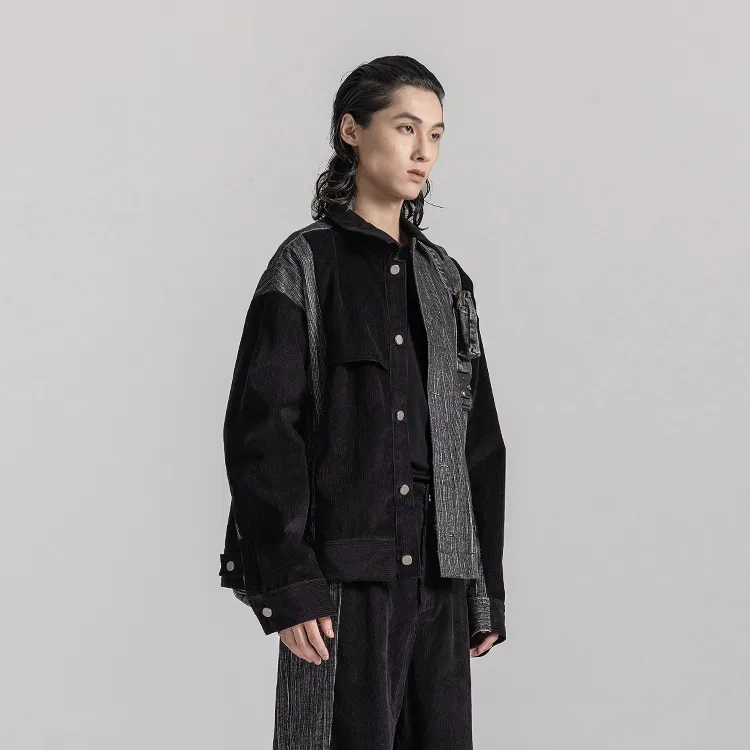 HUANXIANGZHE Jacket Unisex Black-3
