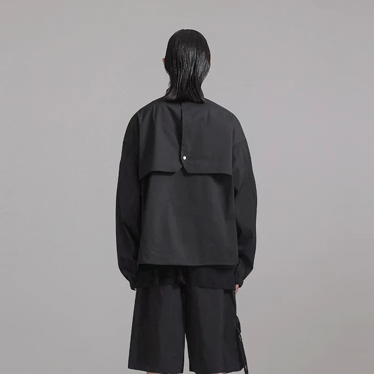 HUANXIANGZHE Jackets Coats Unisex Black-2
