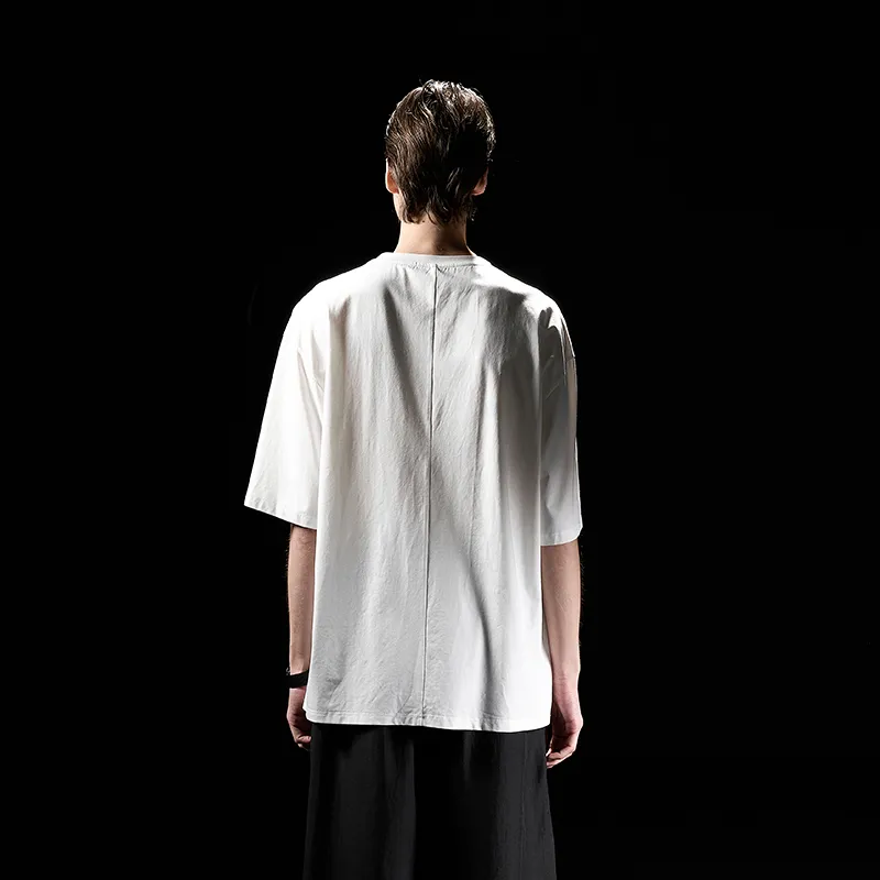 HUANXIANGZHE T Shirt Unisex White-5