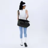 KMV Polyester Gym Bag Medium Size Unisex Black/White/Gray