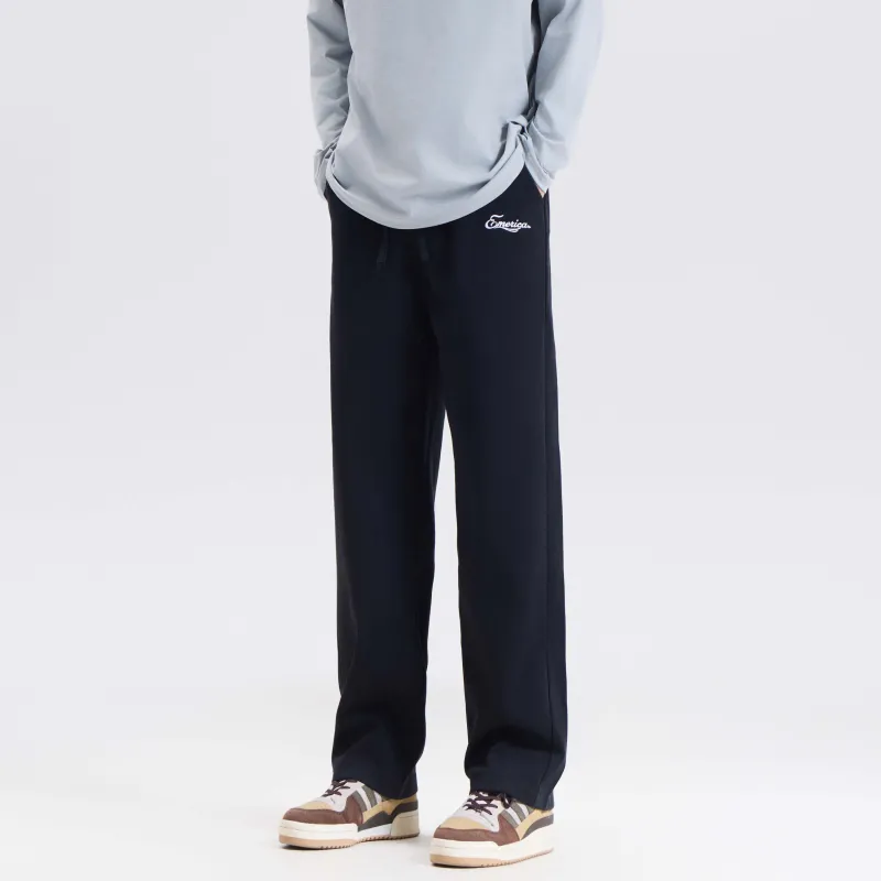 EMERICA Knitted Fabric Casual Pants Unisex Washed Black-3
