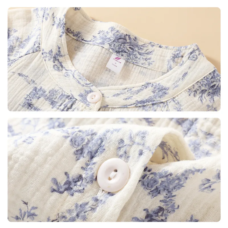 FARO Pajama Set Women's Blue And White Porcelain-2