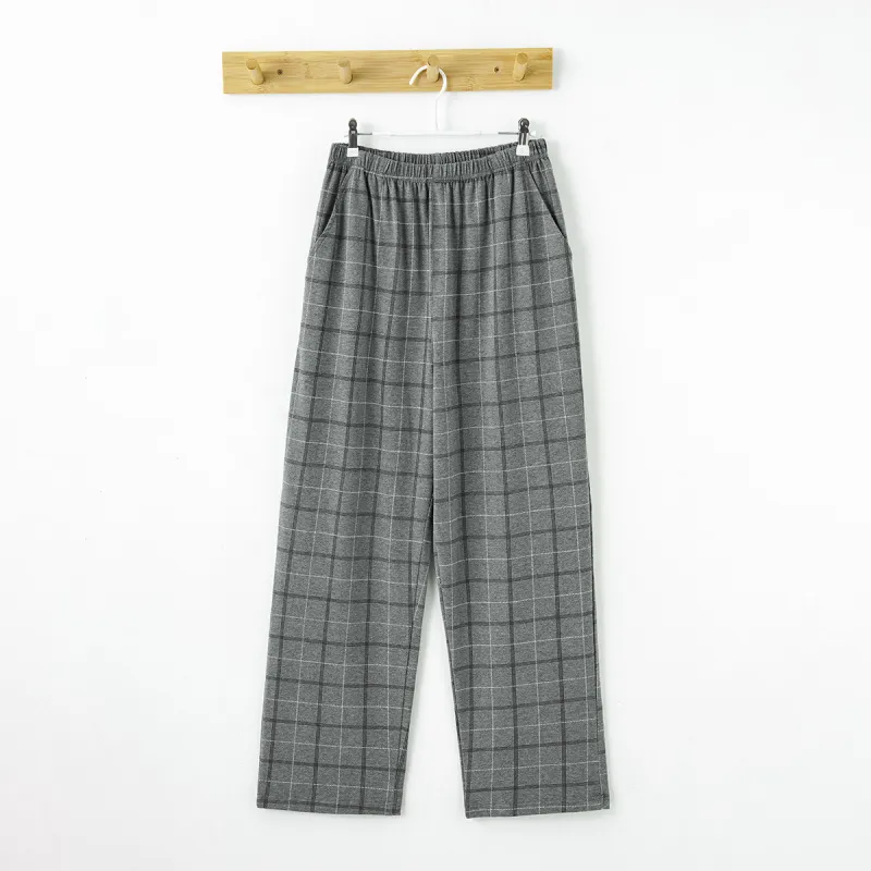 FARO Pajama Pants Men's Gray Plaid-2