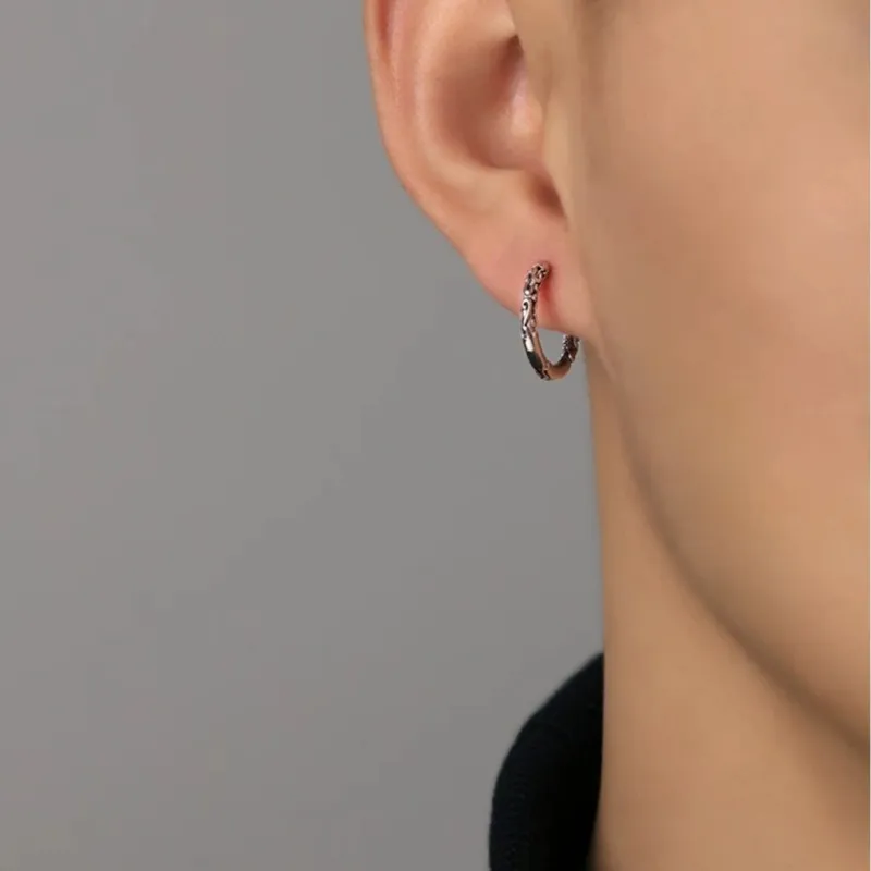 Mr. Shang 925 Sterling Silver Earrings Unisex-1