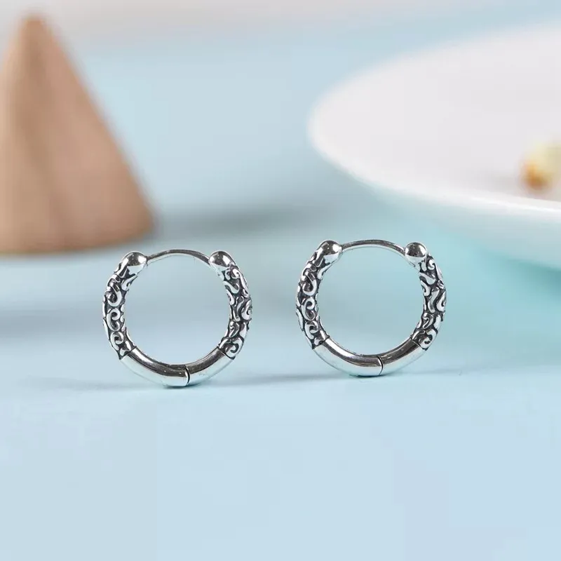 Mr. Shang 925 Sterling Silver Earrings Unisex-6