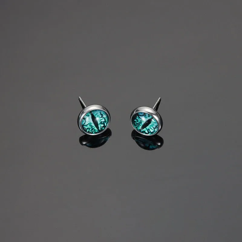 Mr. Shang Titanium Steel Stud Earrings Unisex-4