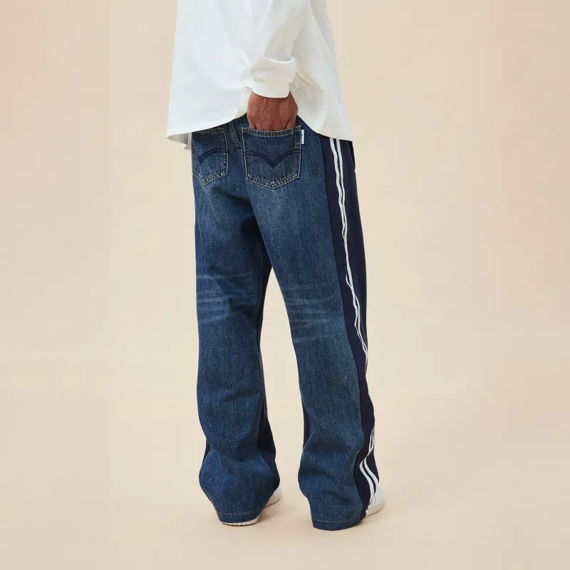 A11SLAVE Casual Jeans Unisex Navy Blue-7