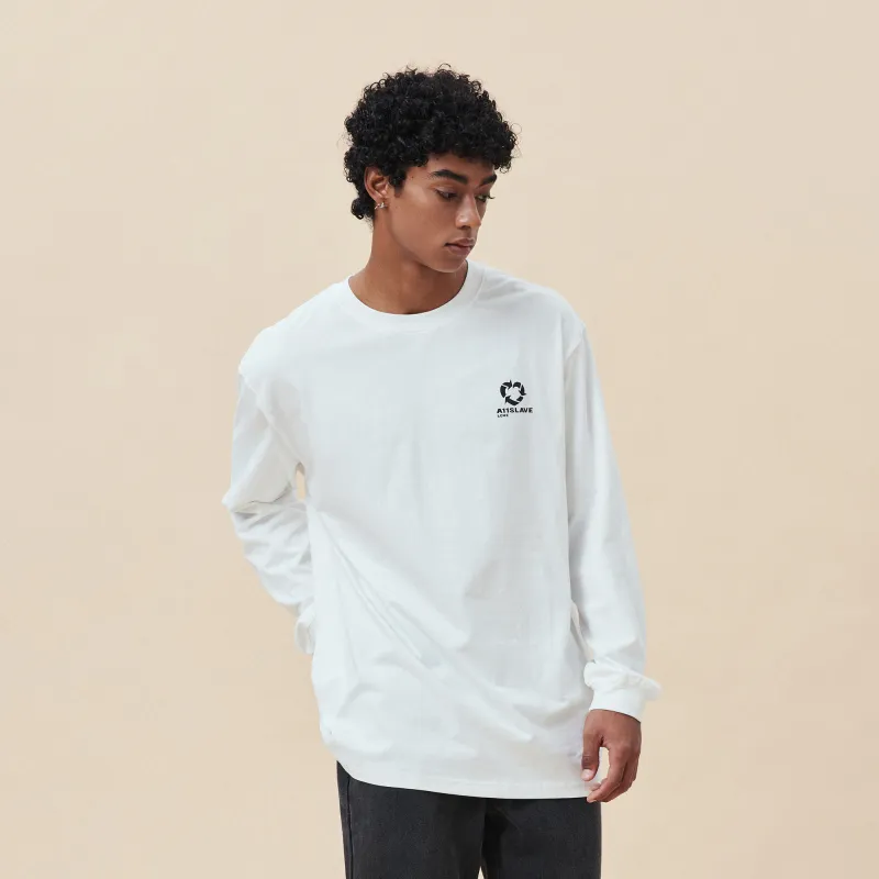 A11SLAVE T-Shirts Unisex Gray White-4