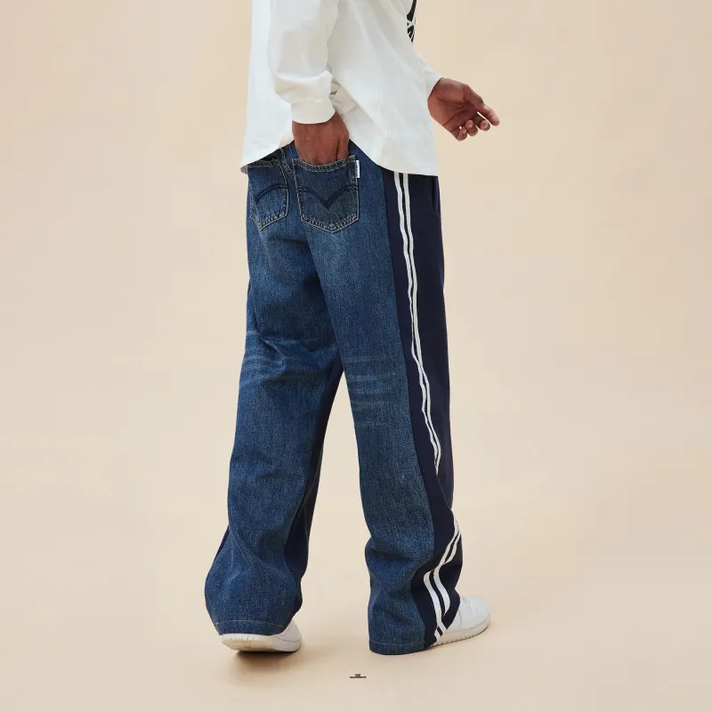 A11SLAVE Casual Jeans Unisex Navy Blue-3
