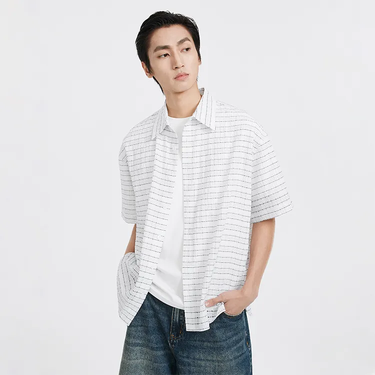 DIMC Shirt Unisex Blue White Stripes-4