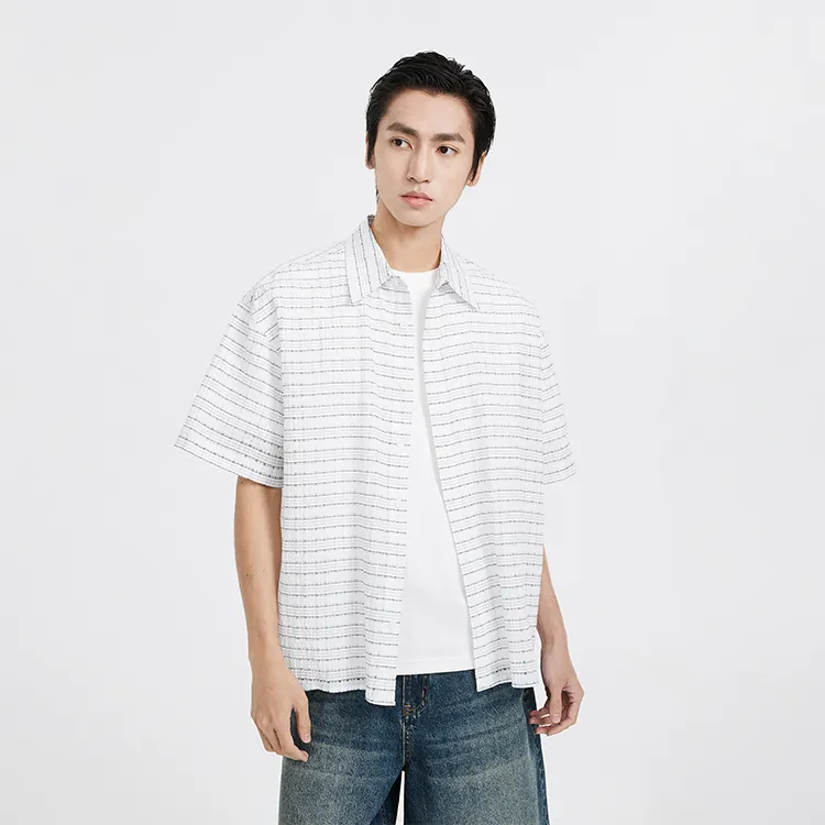 DIMC Shirt Unisex Blue White Stripes-3