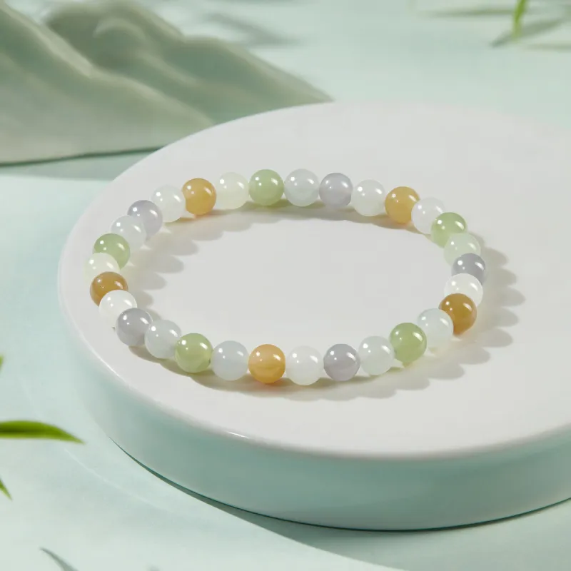 LUKFOOK JEWELLERY Hetian Jade Bracelets Pale Greenish White Jade Women's-1