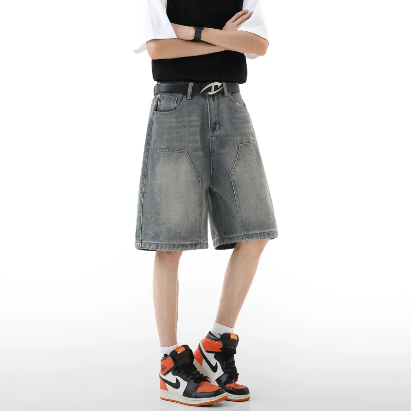 CHARLIE GOLF Denim Shorts Unisex Blue-4