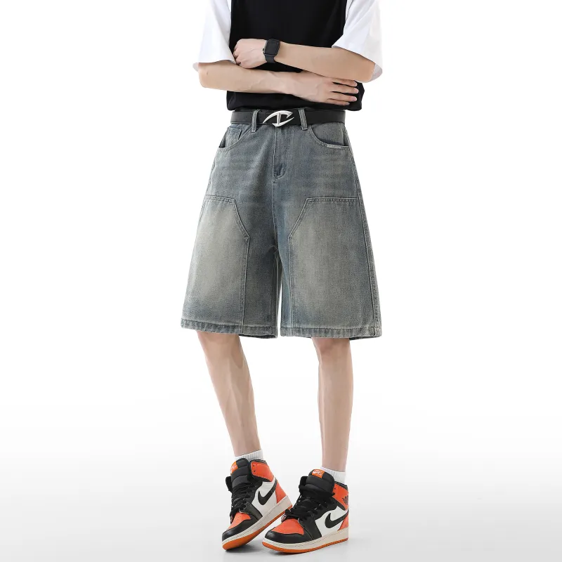 CHARLIE GOLF Denim Shorts Unisex Blue-2