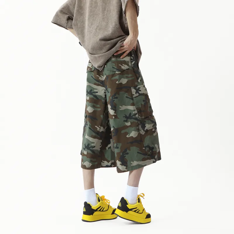 CHARLIE GOLF Denim Shorts Unisex Camouflage-5