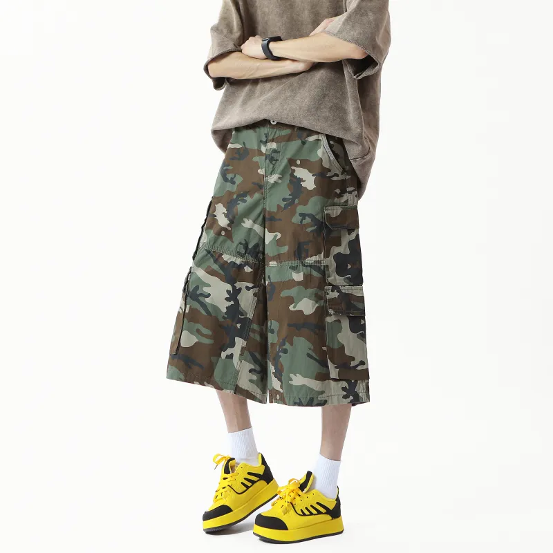 CHARLIE GOLF Denim Shorts Unisex Camouflage-3