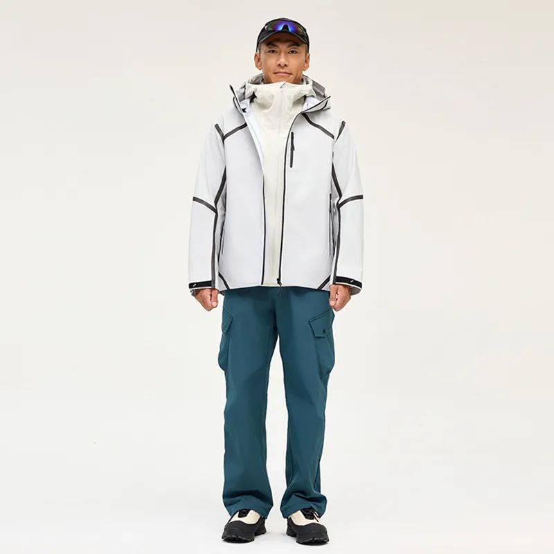 XINQITIAN Mountain Versatile Hiking Water Resistant Windproof Super Light Windbreaker Jacket Unisex Cool Moon Gray-6